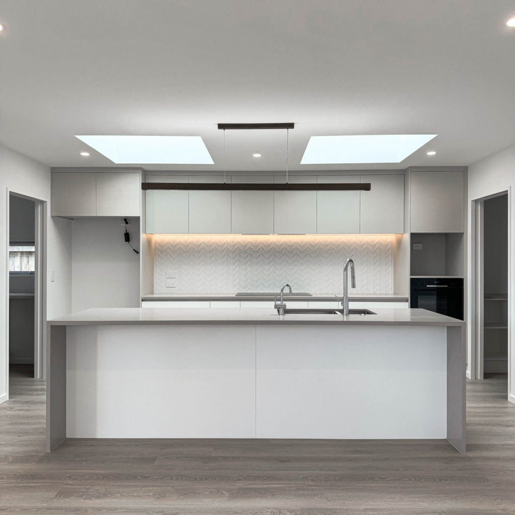 Kitchen in 5-bedroom 3-bathroom custom home at Storr Close, Halswell