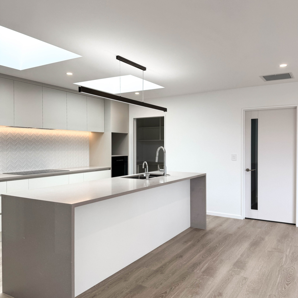 Kitchen in 5-bedroom 3-bathroom custom home at Storr Close, Halswell