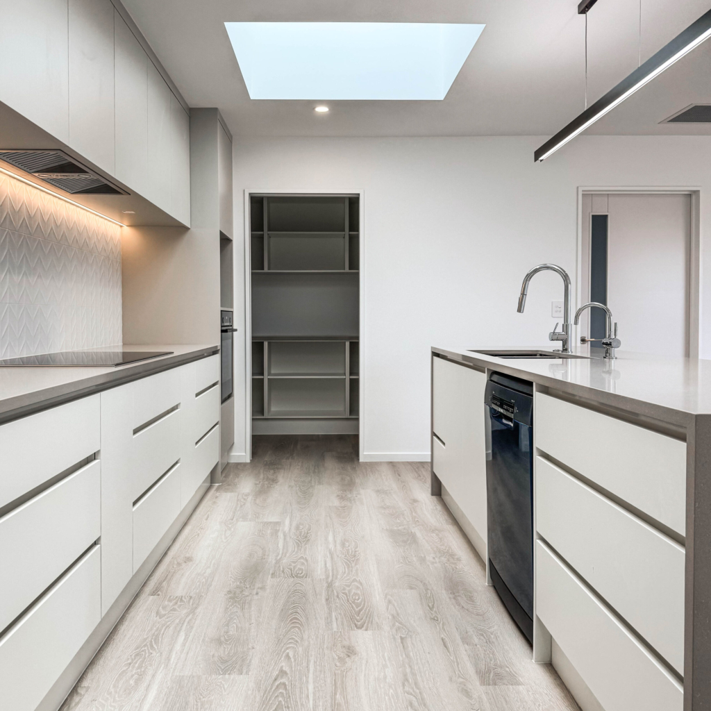 Kitchen in 5-bedroom 3-bathroom custom home at Storr Close, Halswell