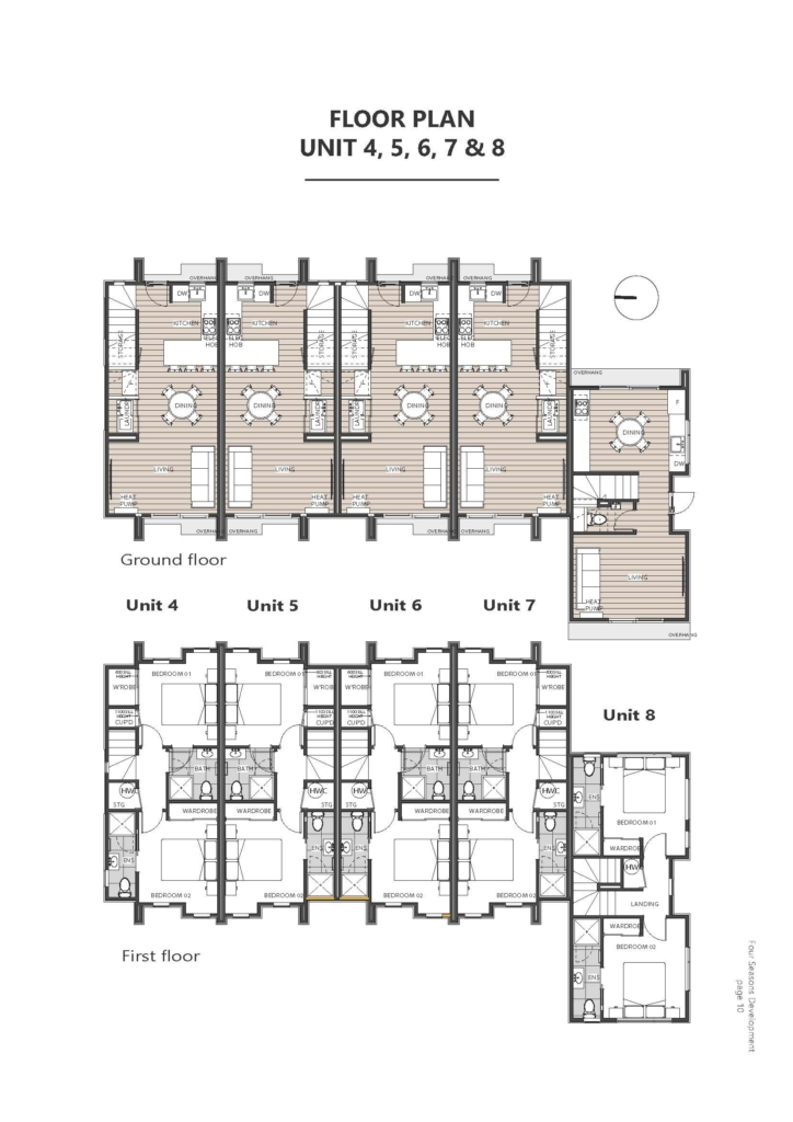 Floor plan for 2-bedroom 15-unit townhouse development at Deal Street, Wigram