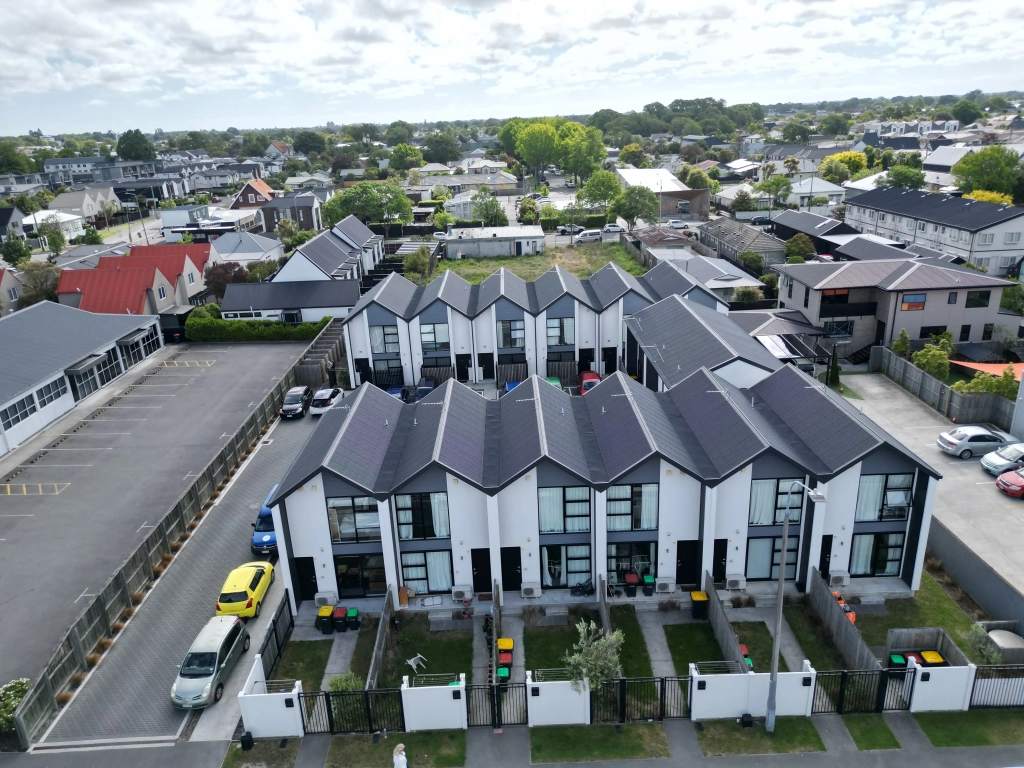 Exterior of 3-bedroom 13-unit townhouse development at Sherborne Street, St Albans
