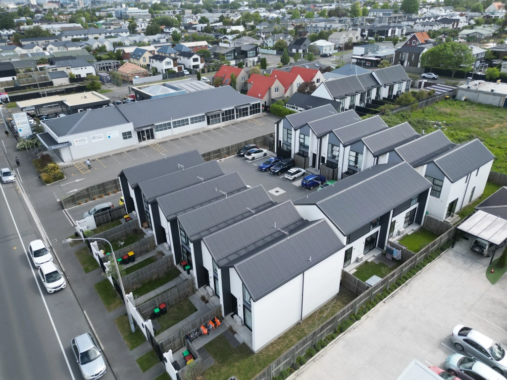 Exterior of 3-bedroom 13-unit townhouse development at Sherborne Street, St Albans