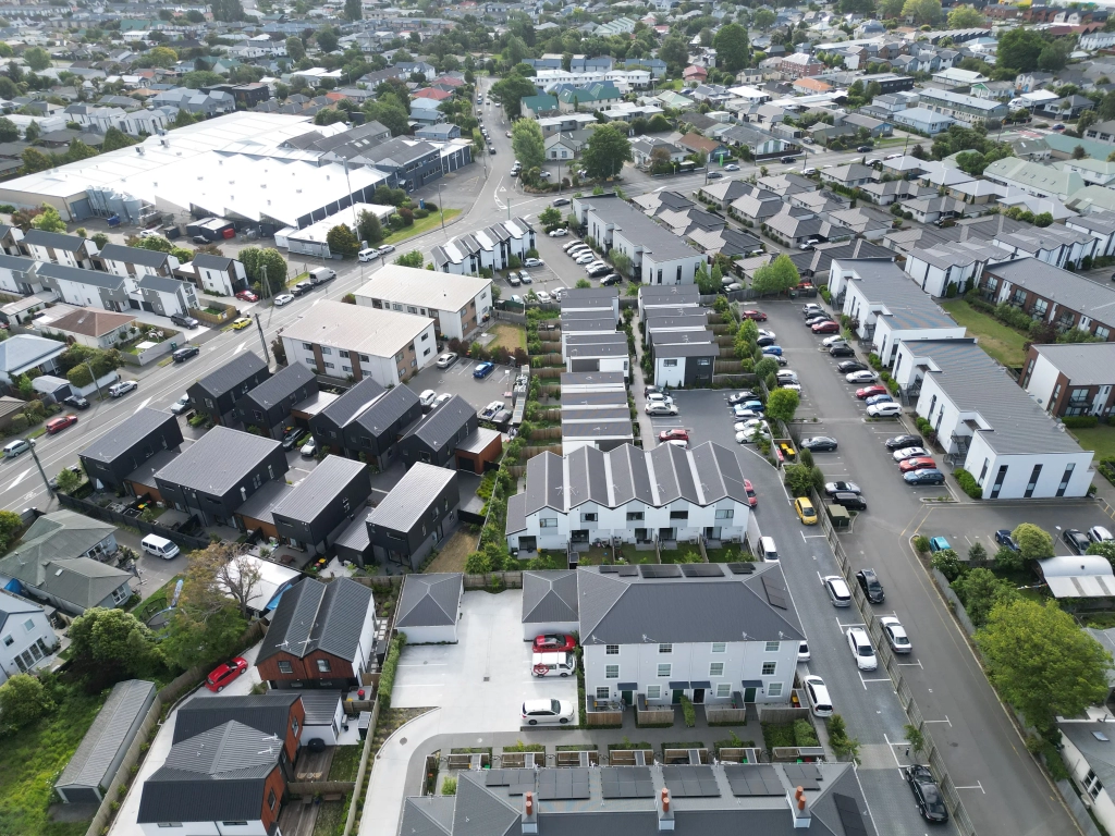 Exterior of 2-bedroom 21-unit townhouse development at Bunyan Street, Waltham