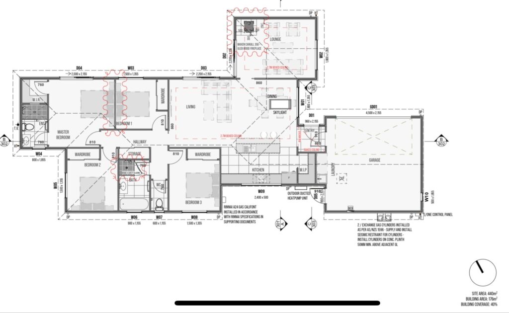 Floor plan for 4-bedroom 2-bathroom custom home at Kannedys landing, Halswell