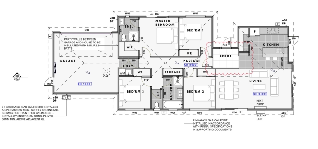 Floor plan for 4-bedroom 2-bathroom custom home at McCormick Lane, Rolleston