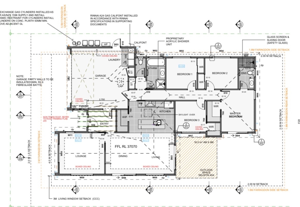 Floor plan for 4-bedroom 2-bathroom custom home at Sudbury Way, Rolleston