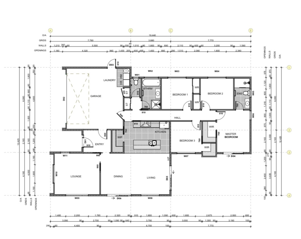Floor plan for 4-bedroom 2-bathroom custom home at Sudbury Way, Rolleston