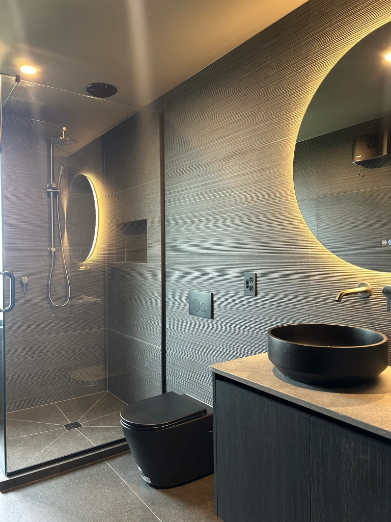 Bathroom in 4-bedroom 2-bathroom custom home at Kitcheners Knoll Road, Kennedys Bush