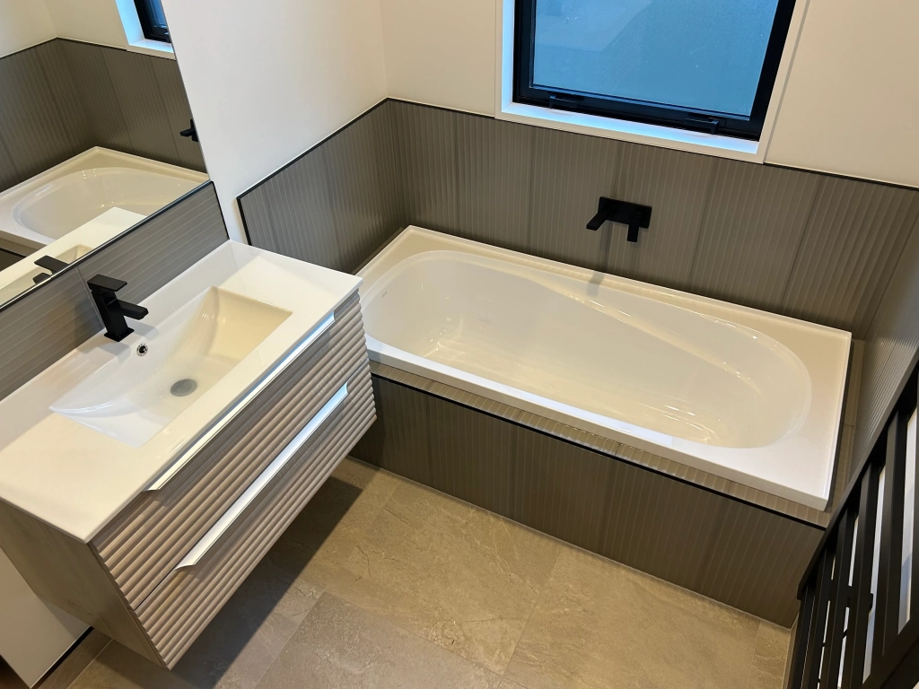 Bathroom in 4-bedroom 2-bathroom custom home at Dominico Lane, Wigram