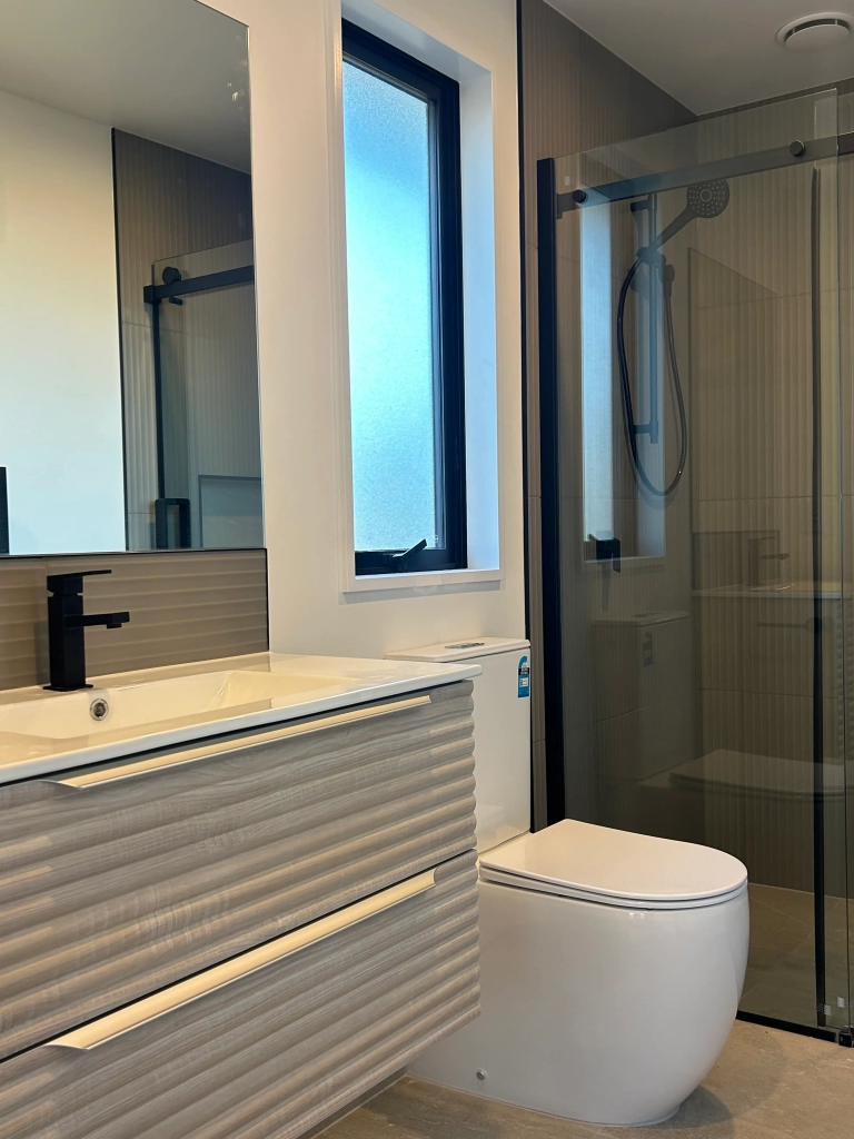 Bathroom in 4-bedroom 2-bathroom custom home at Dominico Lane, Wigram