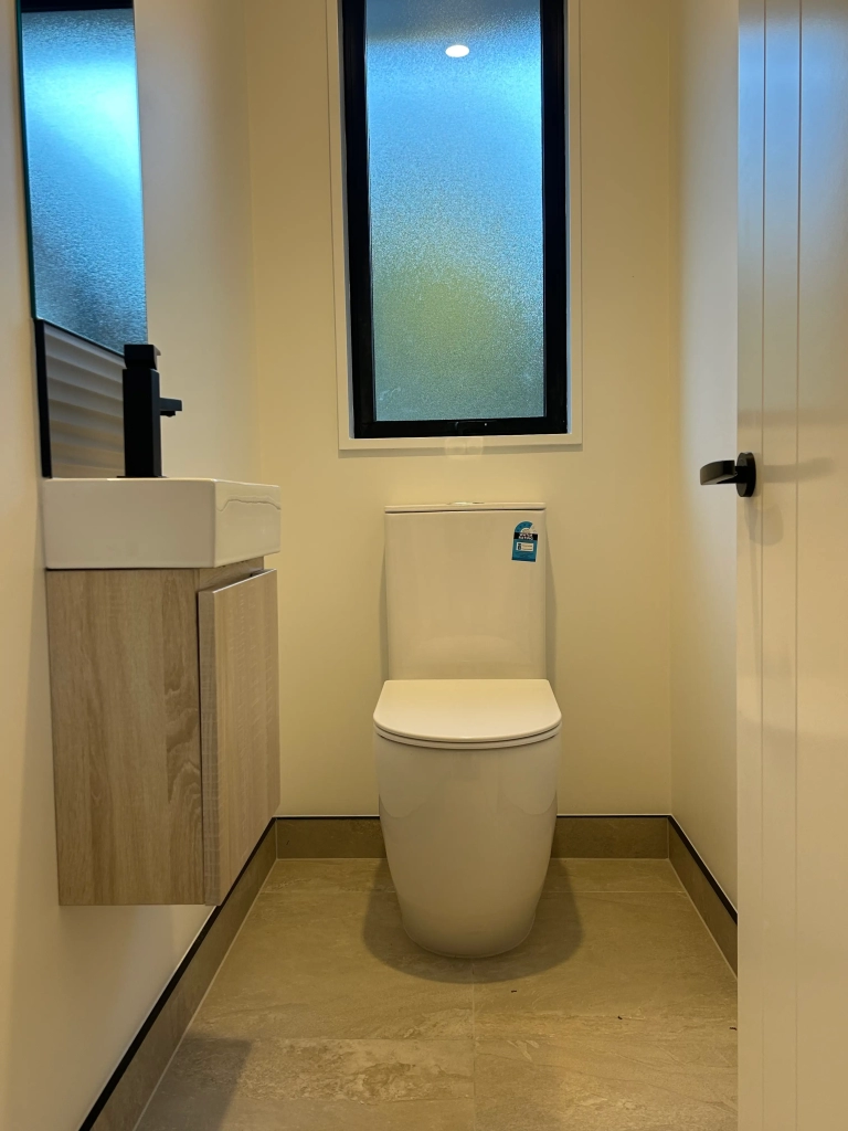 Bathroom in 4-bedroom 2-bathroom custom home at Dominico Lane, Wigram