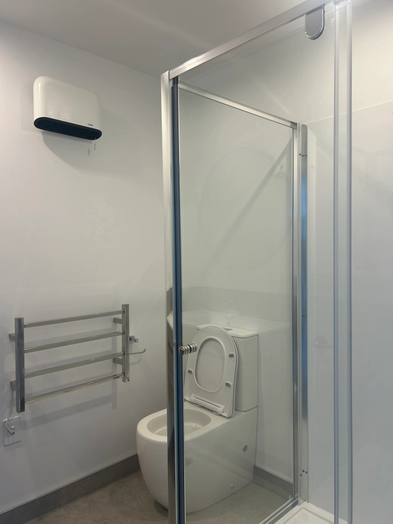 Bathroom in 2-bedroom 15-unit townhouse development at Deal Street, Wigram