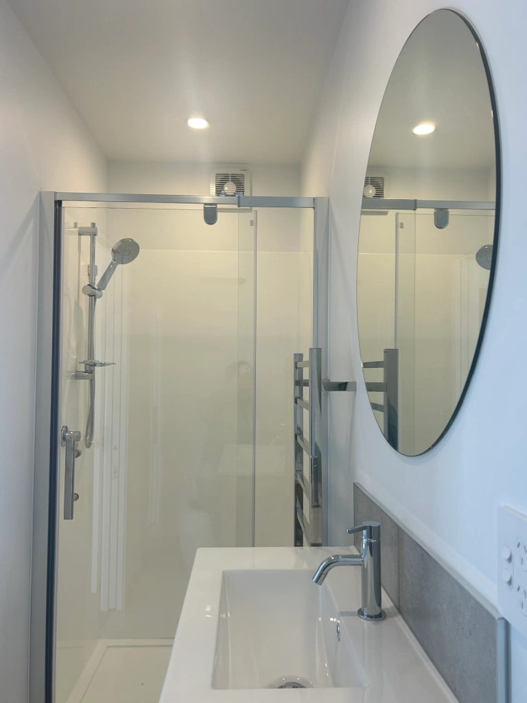 Bathroom in 2-bedroom 15-unit townhouse development at Deal Street, Wigram