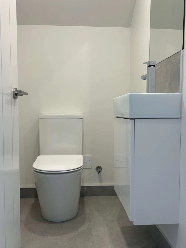Bathroom in 4-bedroom 2-bathroom custom home at Karo Place, Ilam