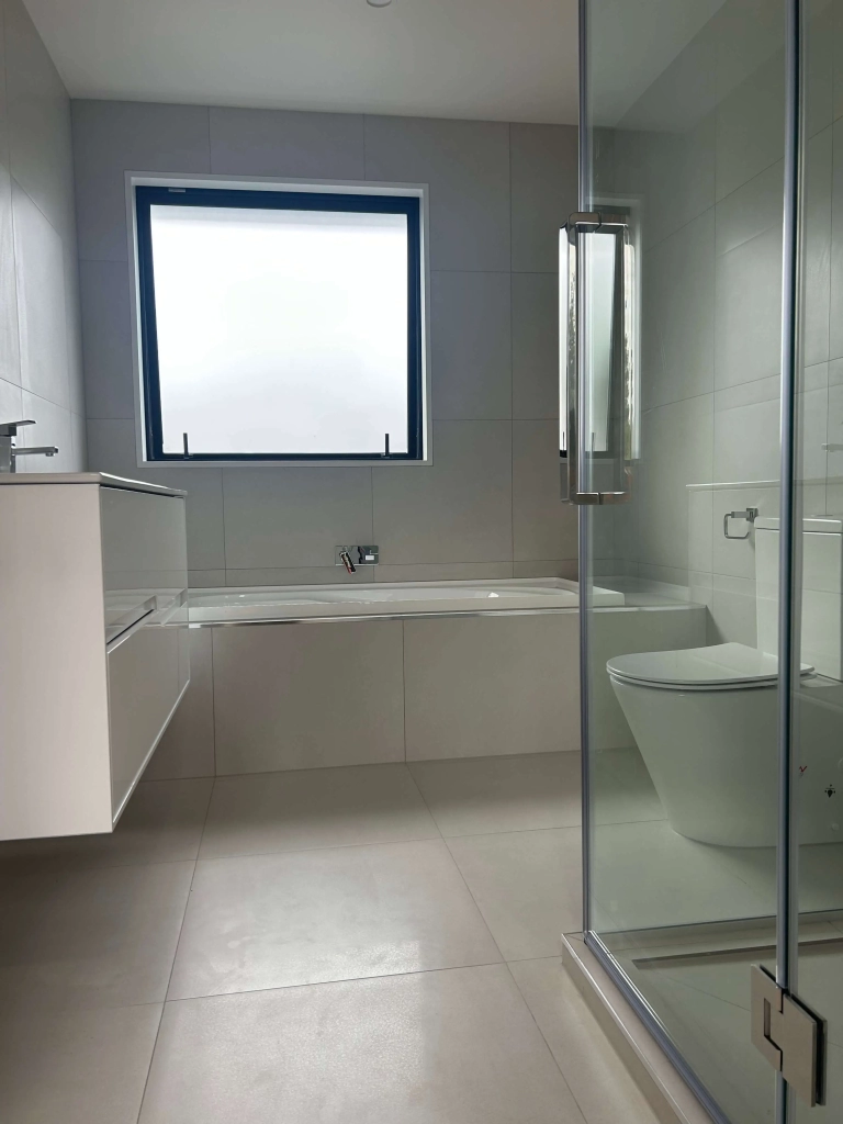 Bathroom in 4-bedroom 2-bathroom custom home at Karo Place, Ilam