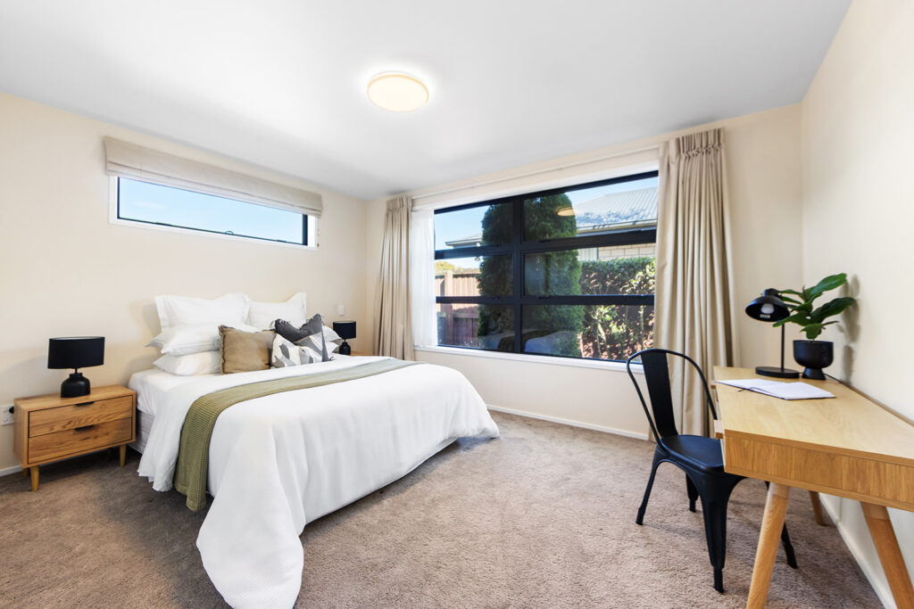Bedroom in 3-bedroom 3-bathroom custom home at Buchanans Road, Yaldhurst