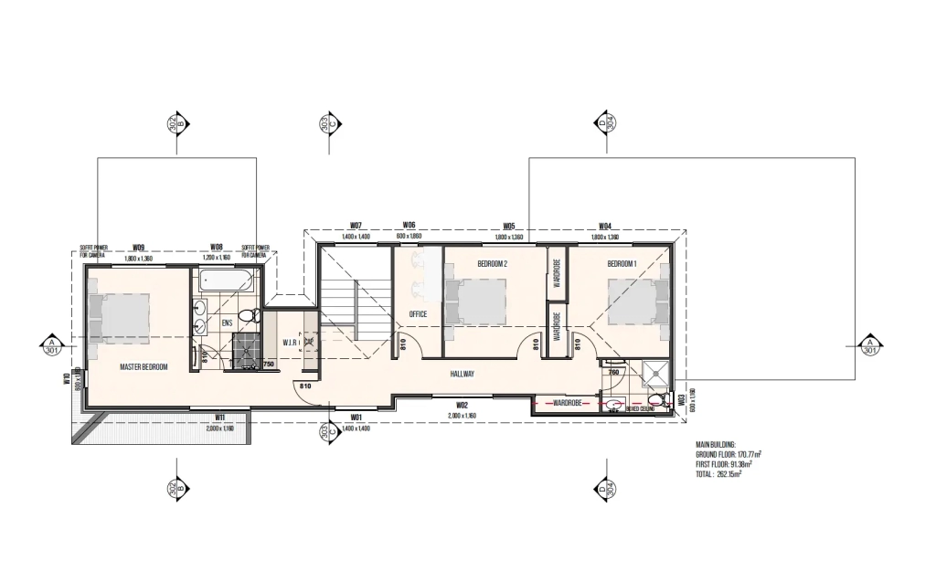 Floor plan for 4-bedroom 2-bathroom custom home at Karo Place, Ilam