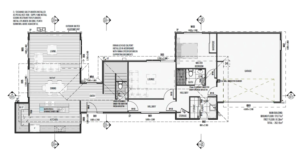 Floor plan for 4-bedroom 2-bathroom custom home at Karo Place, Ilam
