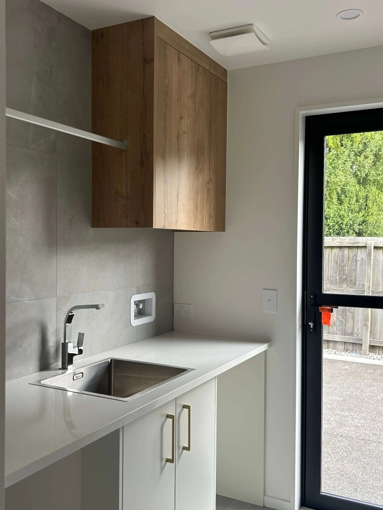 Garage of 4-bedroom 2-bathroom custom home at Karo Place, Ilam