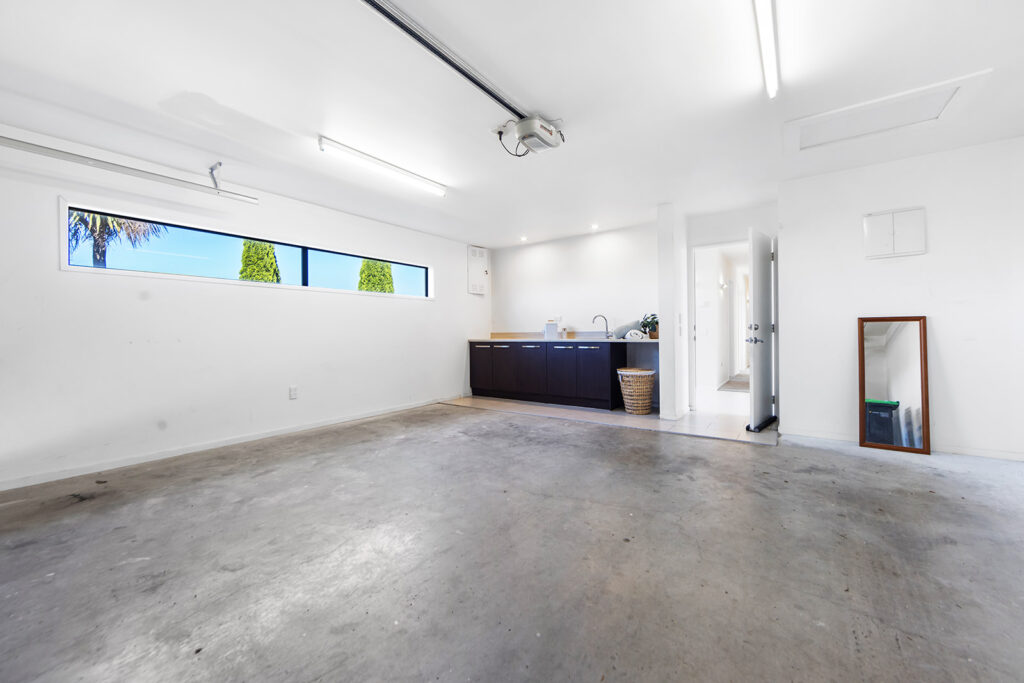 Garage of 3-bedroom 3-bathroom custom home at Buchanans Road, Yaldhurst