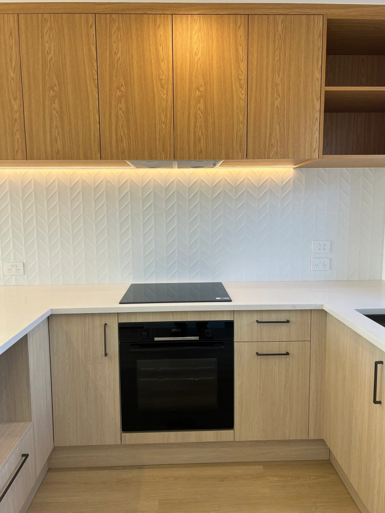 Kitchen in 2-bedroom 26-unit townhouse development at Boardway Parade, Rolleston