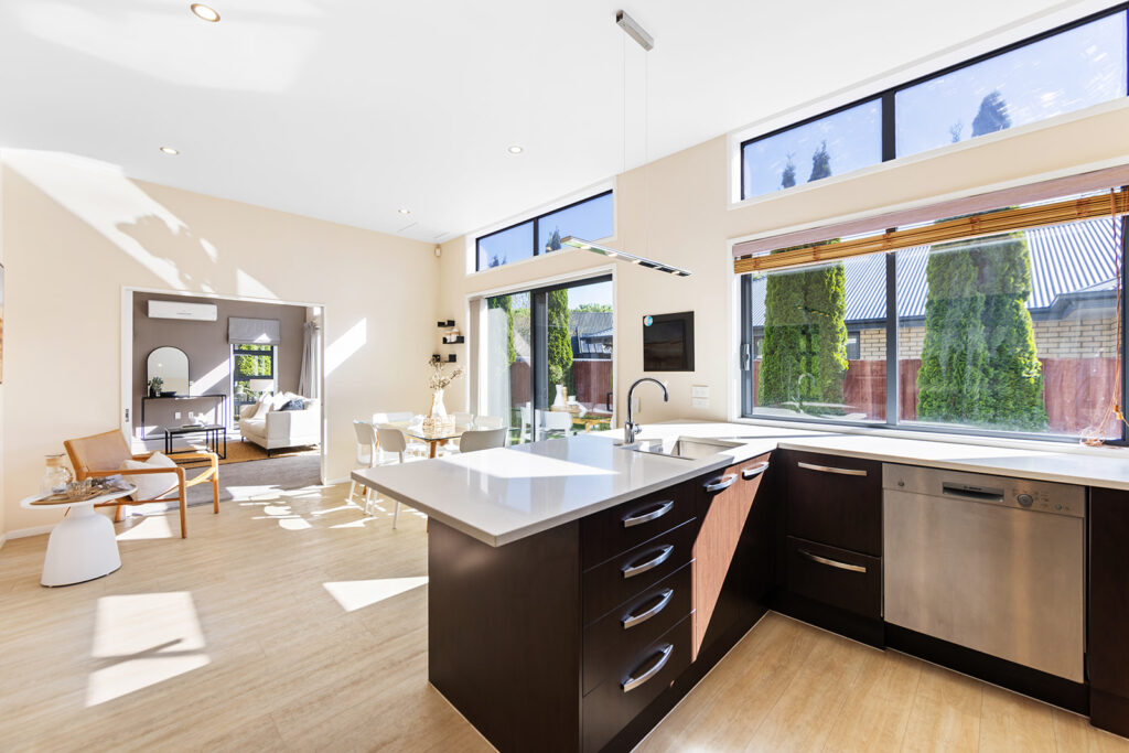 Kitchen in 3-bedroom 3-bathroom custom home at Buchanans Road, Yaldhurst