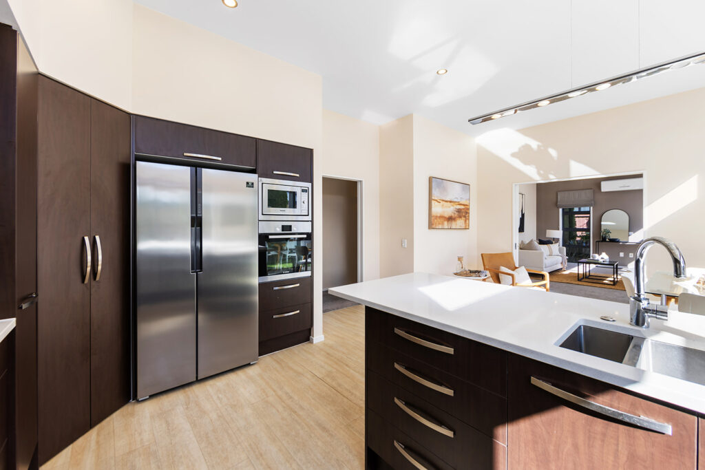 Kitchen in 3-bedroom 3-bathroom custom home at Buchanans Road, Yaldhurst