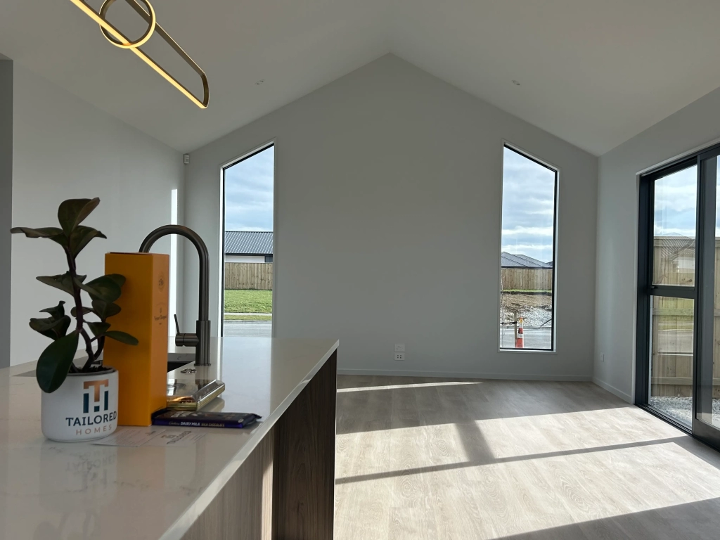 Living area in 4-bedroom 2-bathroom custom home at Quaifes Road, Halswell