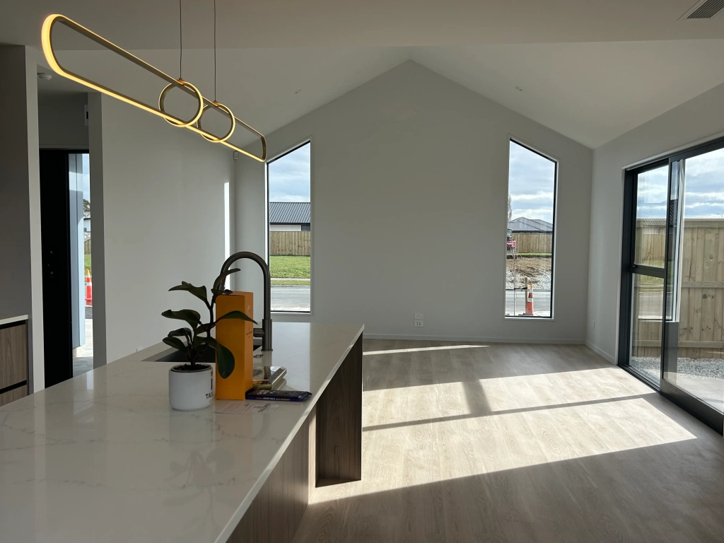 Living area in 4-bedroom 2-bathroom custom home at Quaifes Road, Halswell