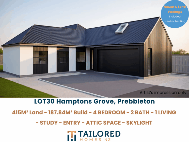 Lot 30, Luxury 4-Bedroom Prebbleton Home + Study + Attic