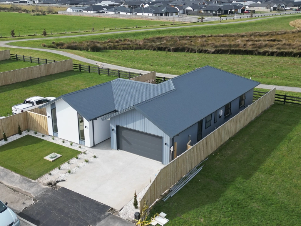 Exterior of 4-bedroom 2-bathroom custom home at Quaifes Road, Halswell