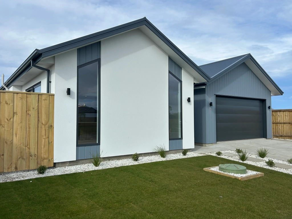Exterior of 4-bedroom 2-bathroom custom home at Quaifes Road, Halswell