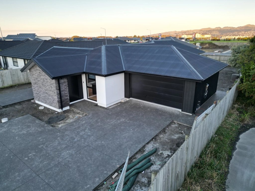 Exterior of 4-bedroom 2-bathroom custom home at Dominico Lane, Wigram