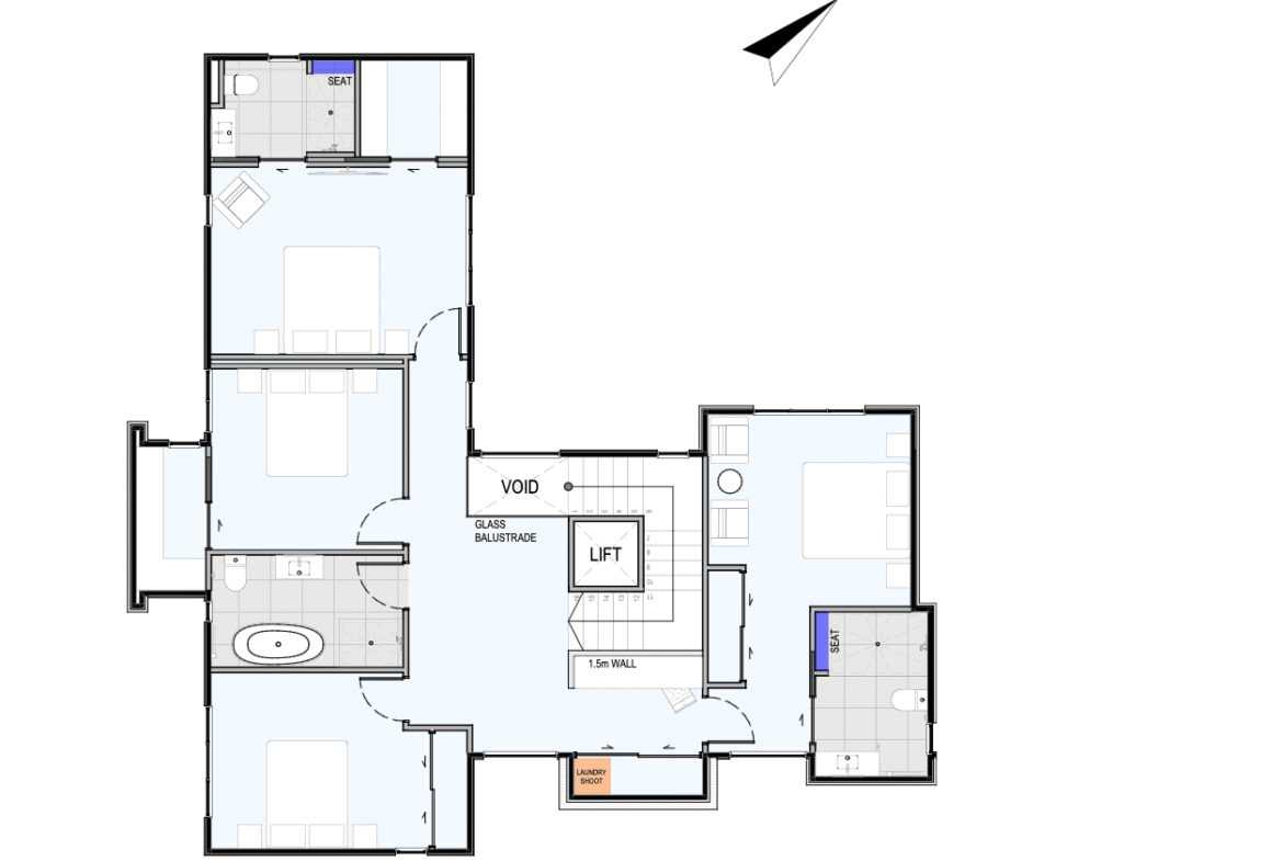 First floor plan supplied for Lot 1 at 15 Hampton Place