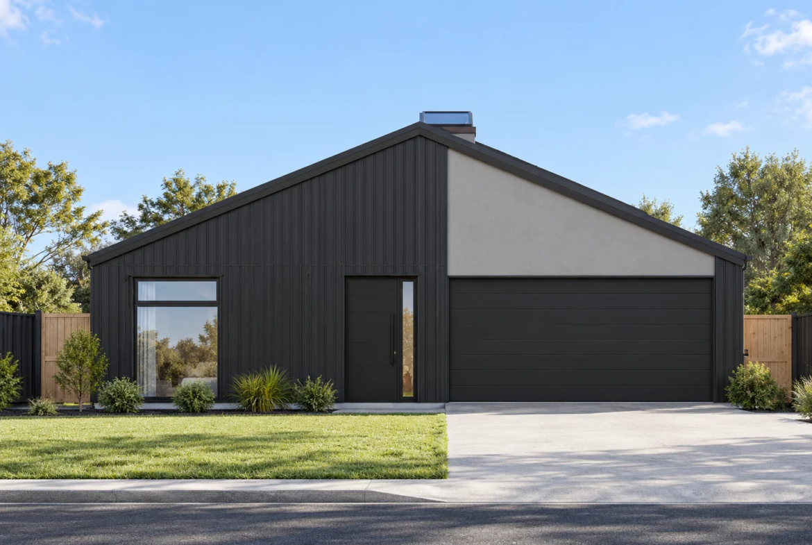 West elevation architectural render of Lot 91 at 8 Hope Drive, Earlsbrook, Lincoln