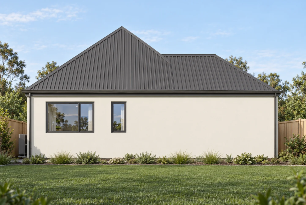 East elevation architectural render of Lot 92 at 6 Hope Drive, Earlsbrook, Lincoln
