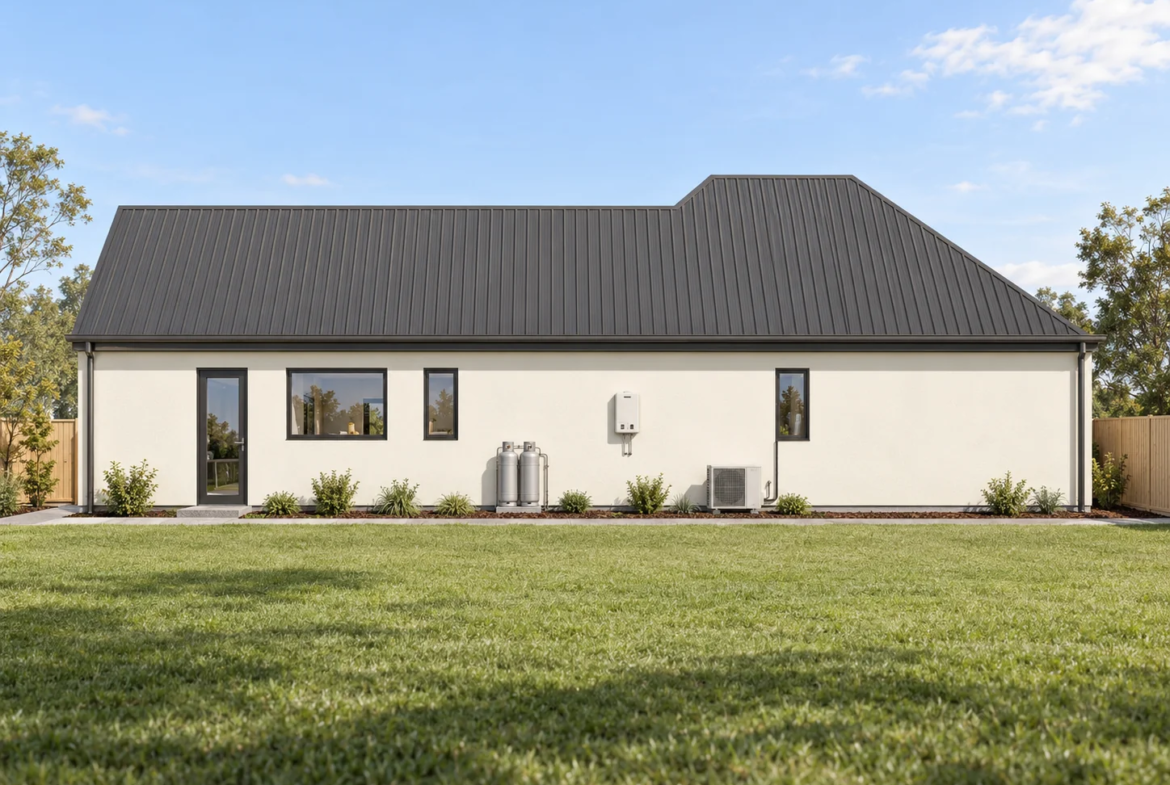 South elevation architectural render of Lot 92 at 6 Hope Drive, Earlsbrook, Lincoln