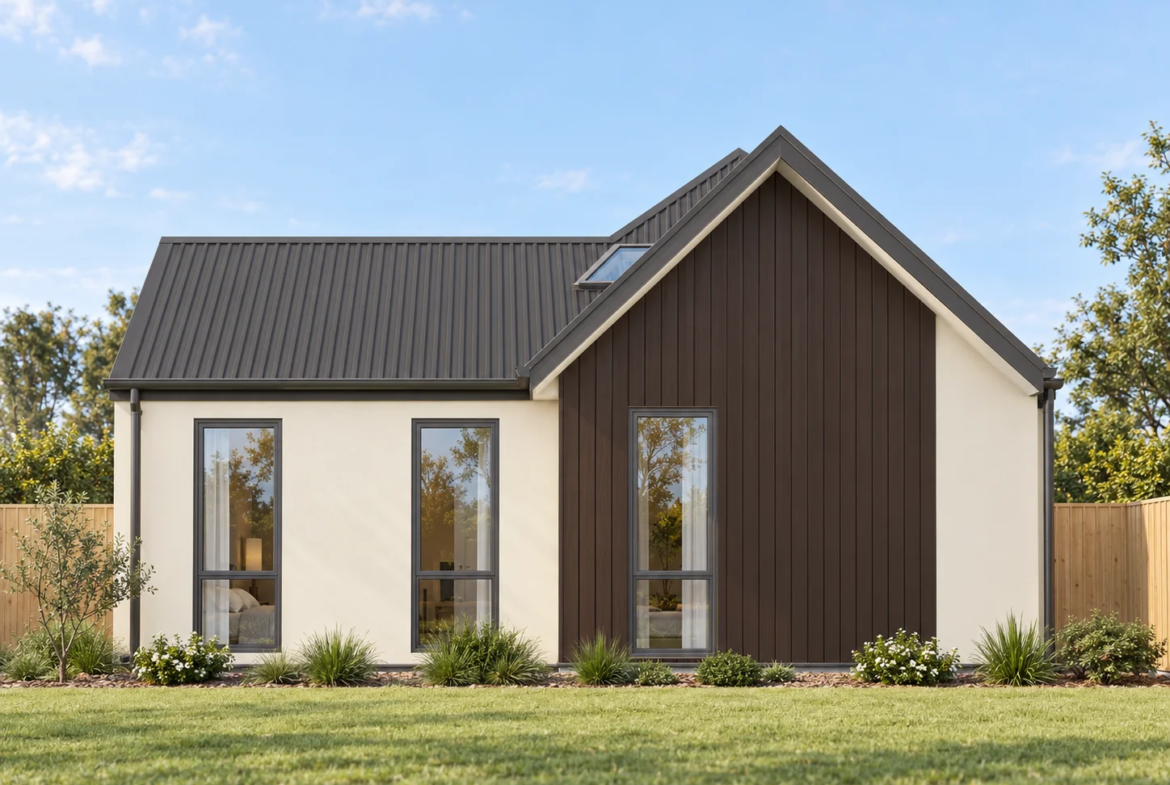 West elevation architectural render of Lot 92 at 6 Hope Drive, Earlsbrook, Lincoln